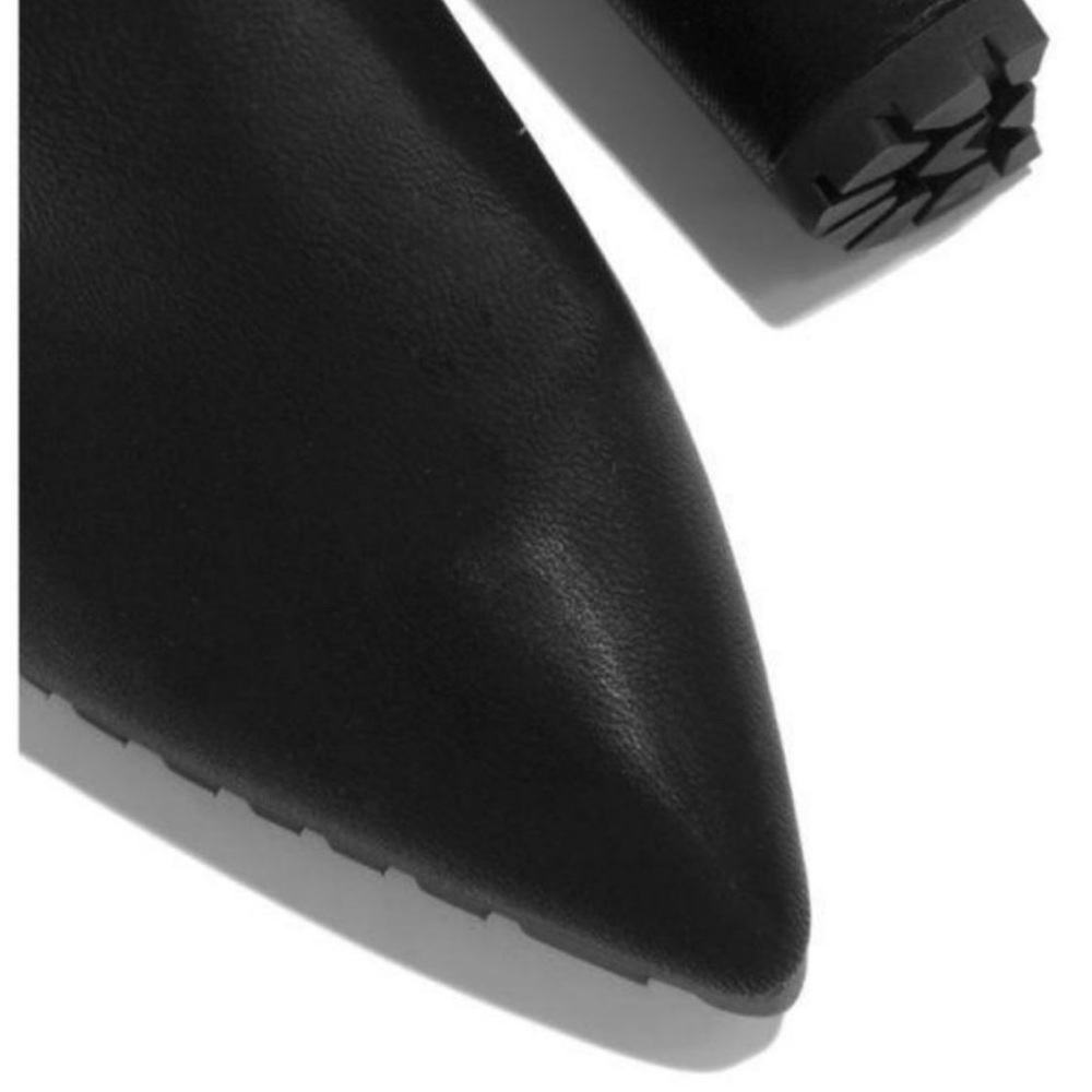 NIB! Black Lug Sole Ankle Booties - Picture 4 of 8